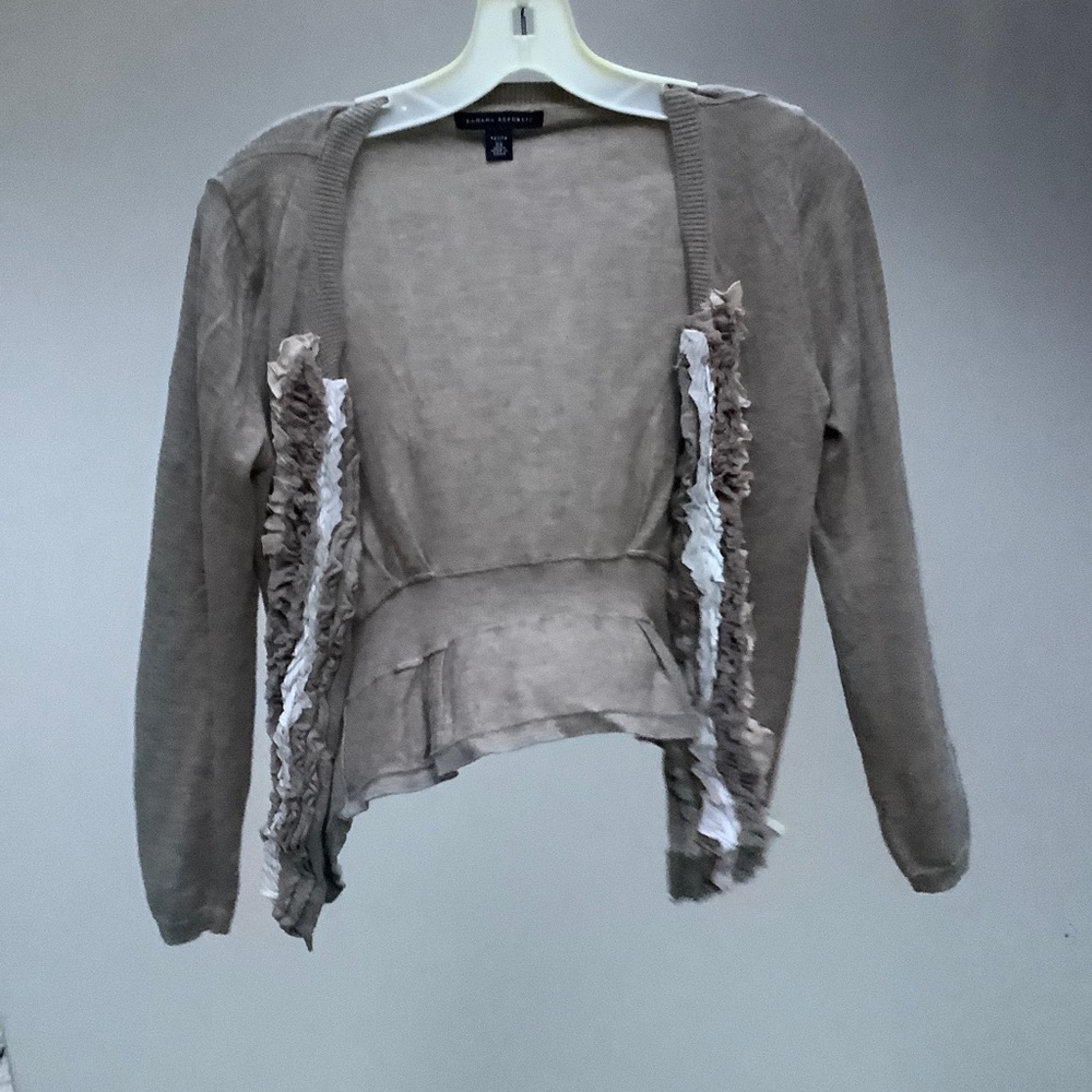 Petite Cardigan with Shirred Fabric Detail